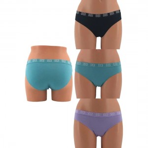 Ider Women's Underwear Half Hipster Briefs With Outer Elastic 3-PACK